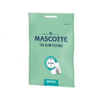 Filtry Slim Mascotte 6mm 120szt menthol