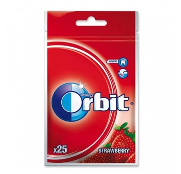 Gumy Orbit Strawberry torba 21 drażetek