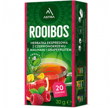 Herbata Astra Rooibos Malina Grapefruit 20 torebek