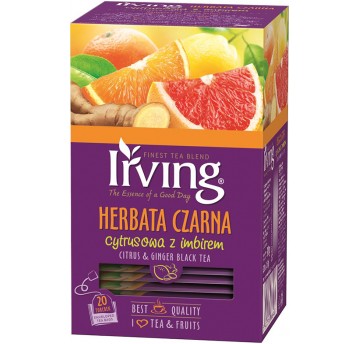 Herbata Irving Czarna Cytrus Imbir 20 t.