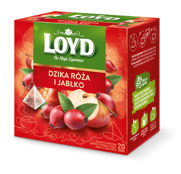 Herbata LOYD Piramidy Dzika Róża Jabłko 2g * 20 to