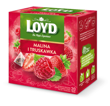 Herbata LOYD Piramidy Malina Truskawka 2g * 20 tor
