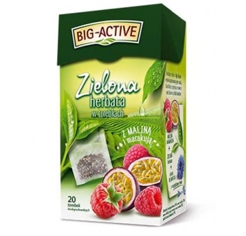 Herbata zielona malina marakuja BIG-ACTIVE 1,7g