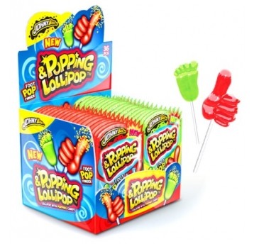 Lizak Johny Bee Popping Lollipop 13g /36 szt/