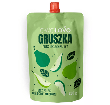 Mus Jabłko-Gruszka 200g Gruszkowy OWOLOVO