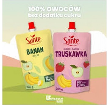 Mus Sante Banan Jabłko 200g /10/
