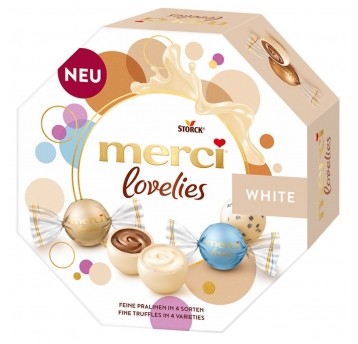 Praliny Merci Lovelies White 185g Storck /7/