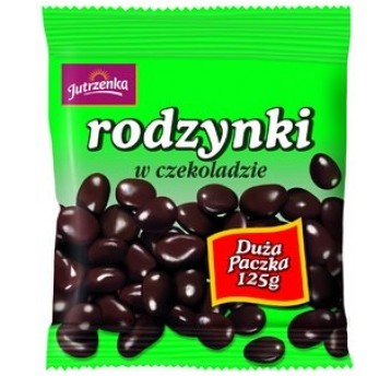 Rodzynki w czekoladzie 125g Jutrzenka /32/