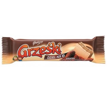 Wafel Grześki kakaowe "Dziel na 6" 26g /36/