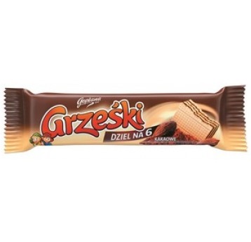 Wafel Grześki kakaowe "Dziel na 6" 26g /36/