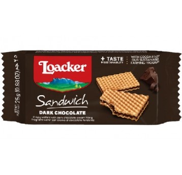 Wafelek LOACKER ciemna czekolada 25g /25/