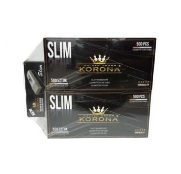 Zestaw 2x500szt Gilz Slim Korona + Nabijarka ##